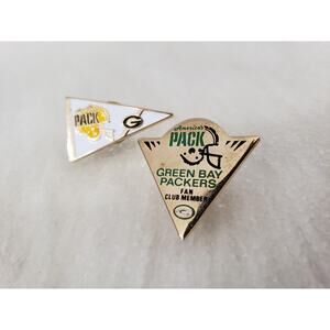 Green Bay Packers Hat Vest Enamel Pin Fan Club Member Pin America NFL Vintage